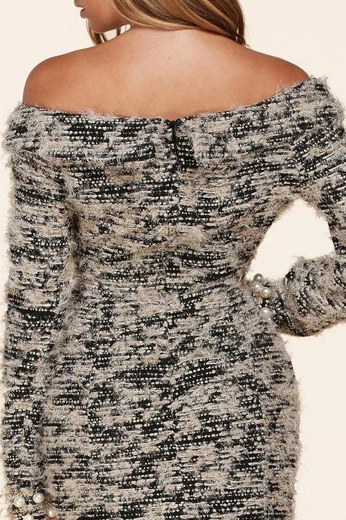 "GABRIELLE" LONG SLEEVE MINI DRESS