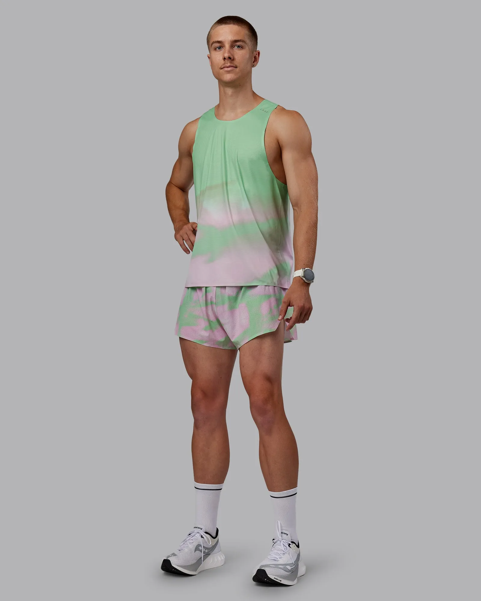 Race Day 3" Lined Running Shorts - Mystic Print