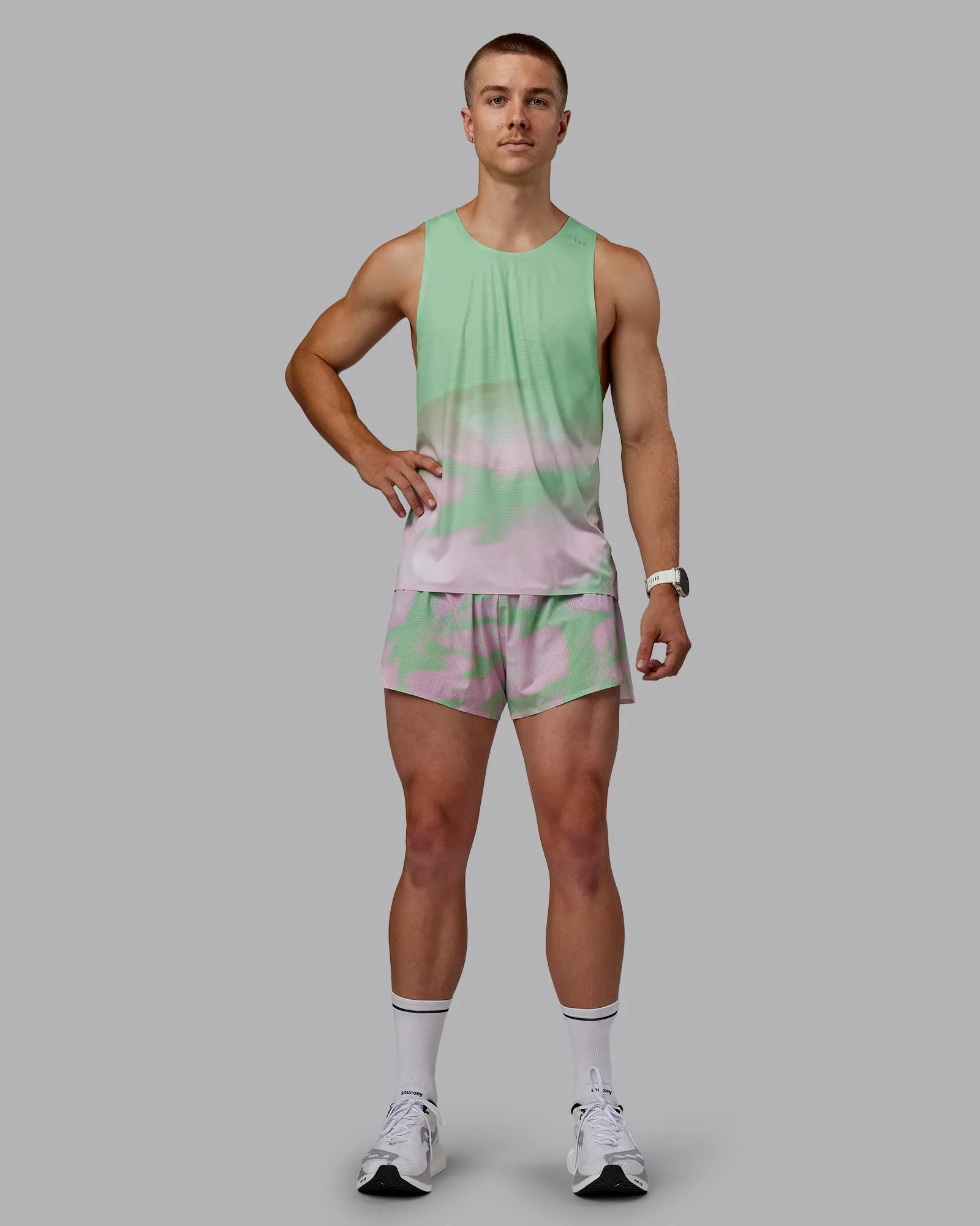 Race Day 3" Lined Running Shorts - Mystic Print