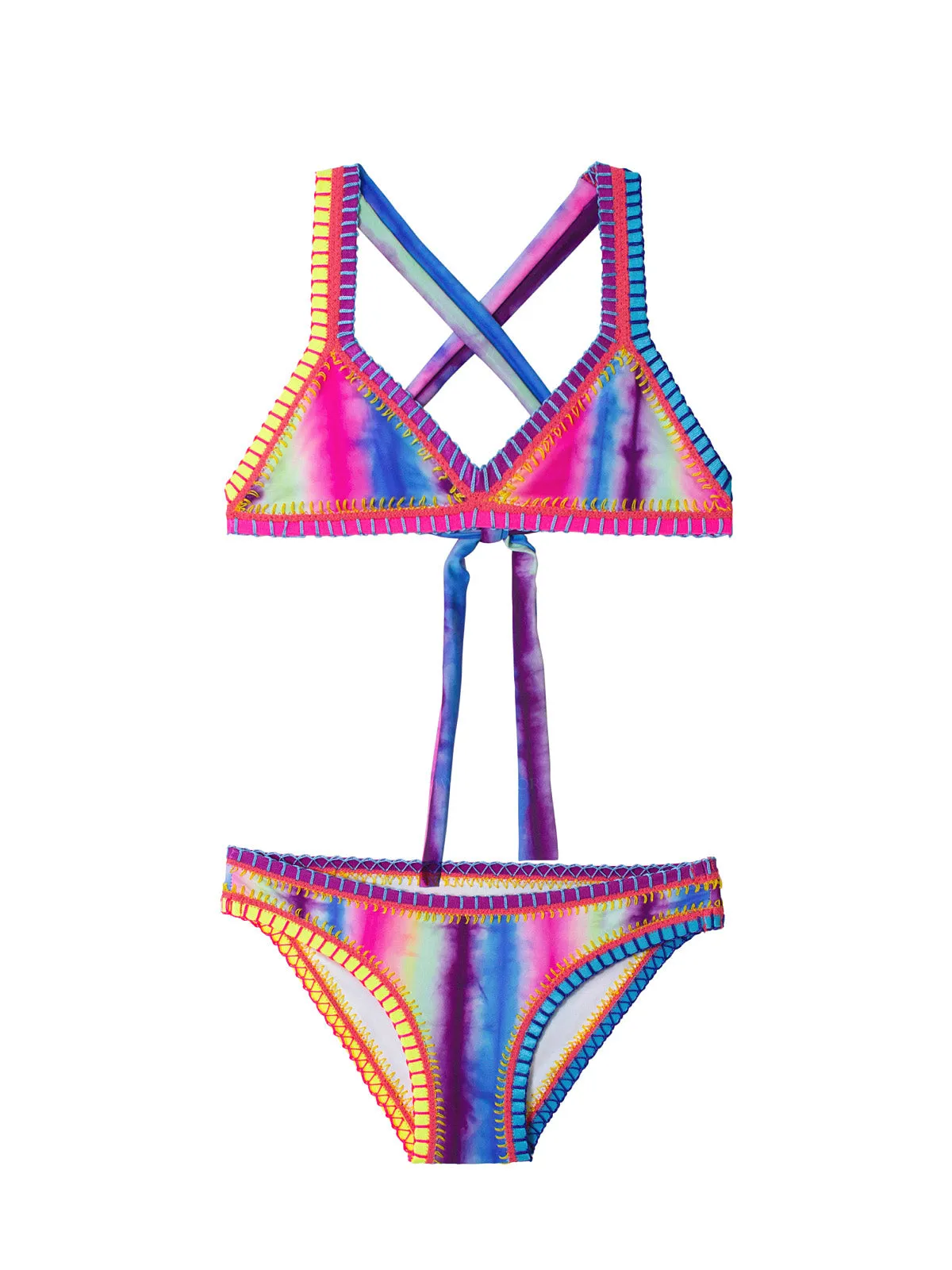 Rainbow Embroidered Bikini