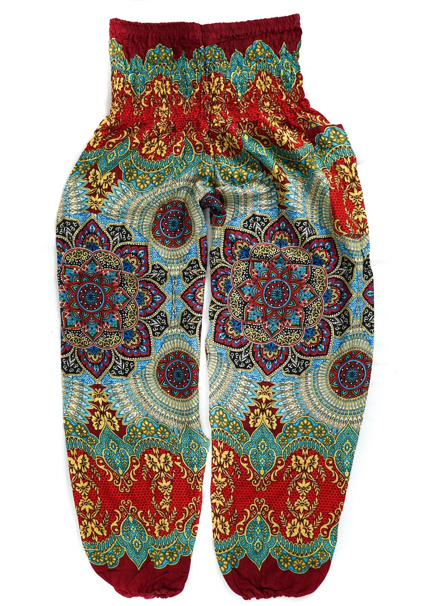 Red Lotus Floral Harem Pants
