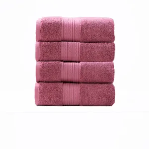 Renee Taylor Brentwood 650 GSM Low Twist 4 Piece Bath Towel Rosebud