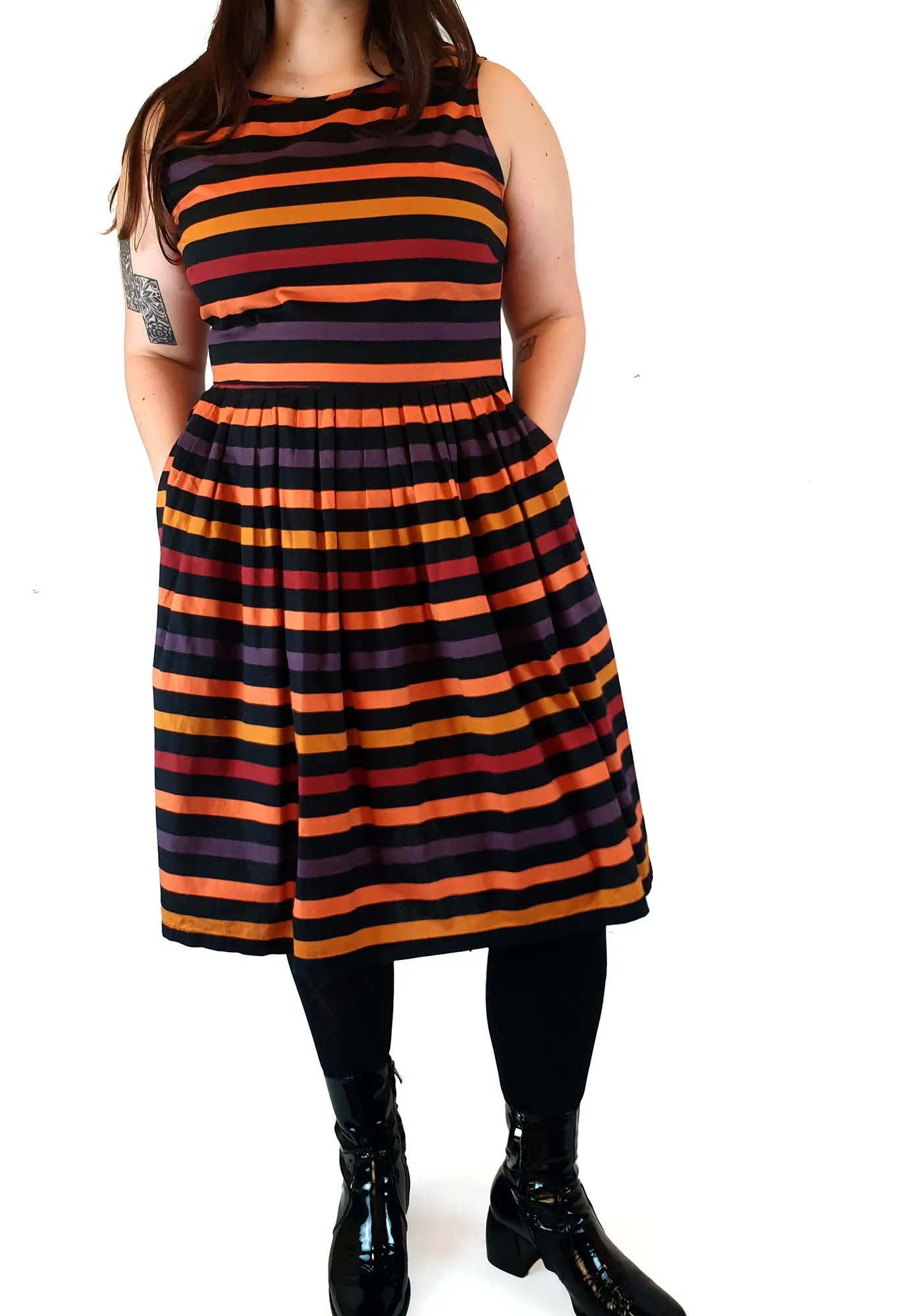 Revival striped sleeveless dress size 16