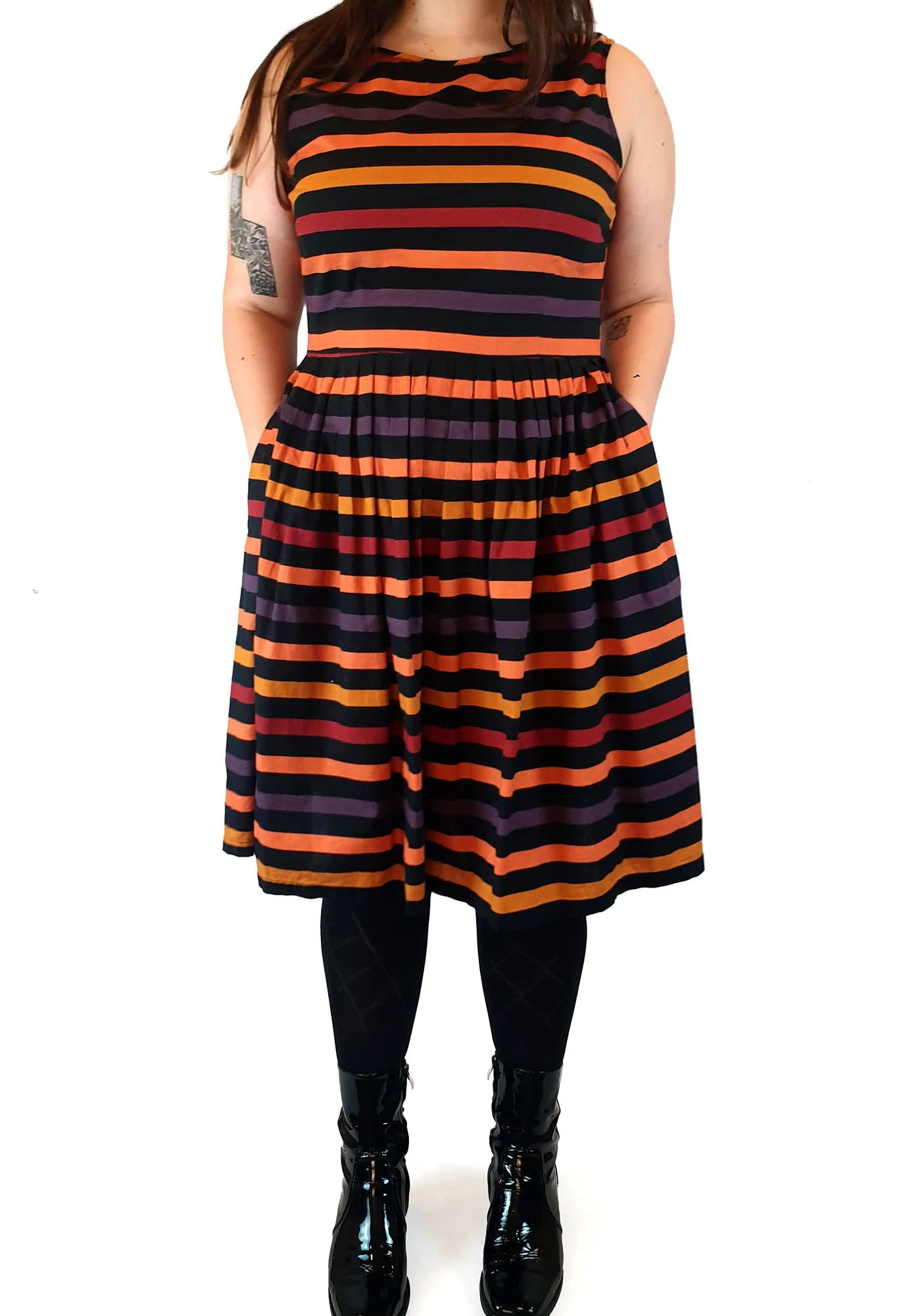 Revival striped sleeveless dress size 16