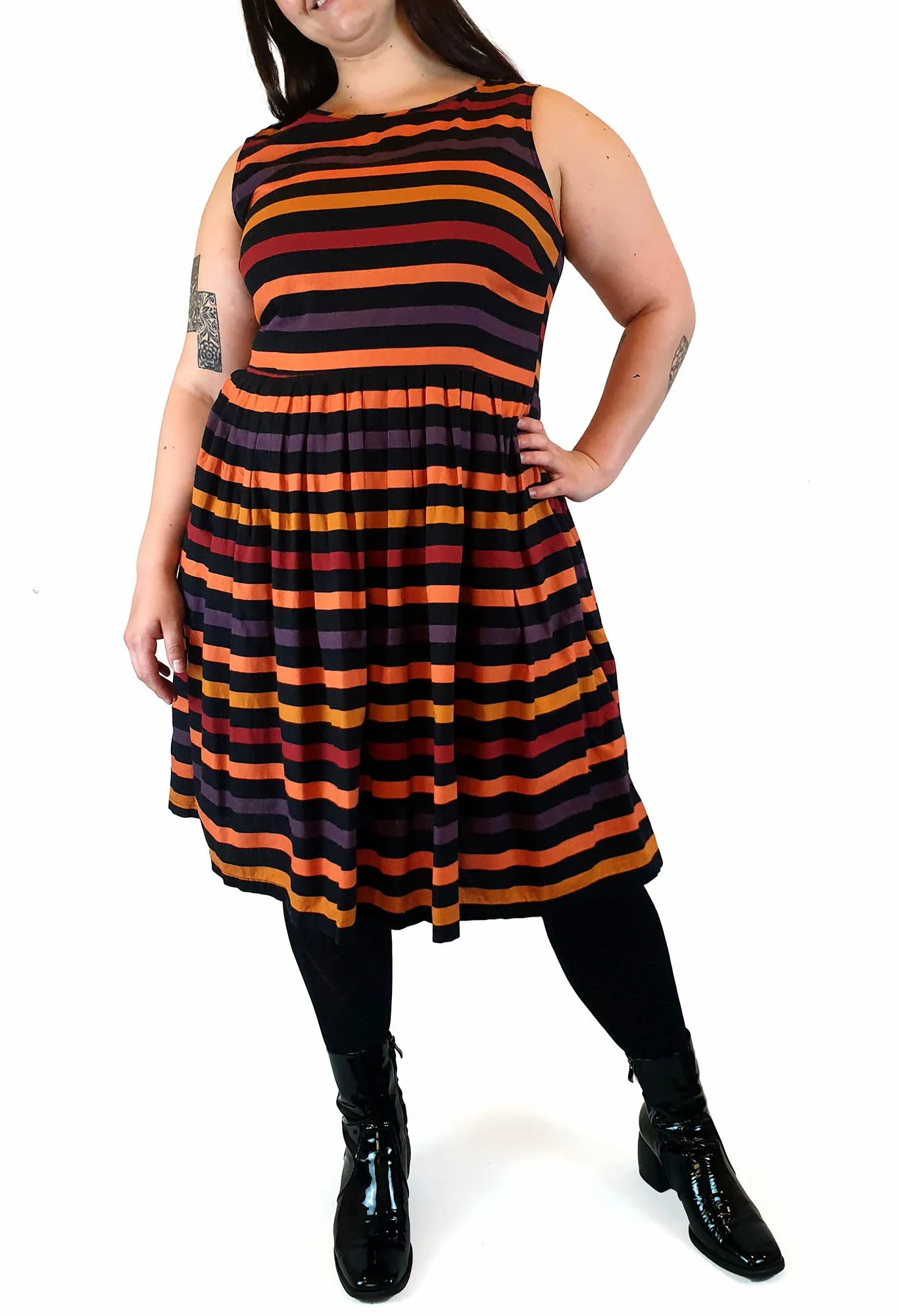 Revival striped sleeveless dress size 16