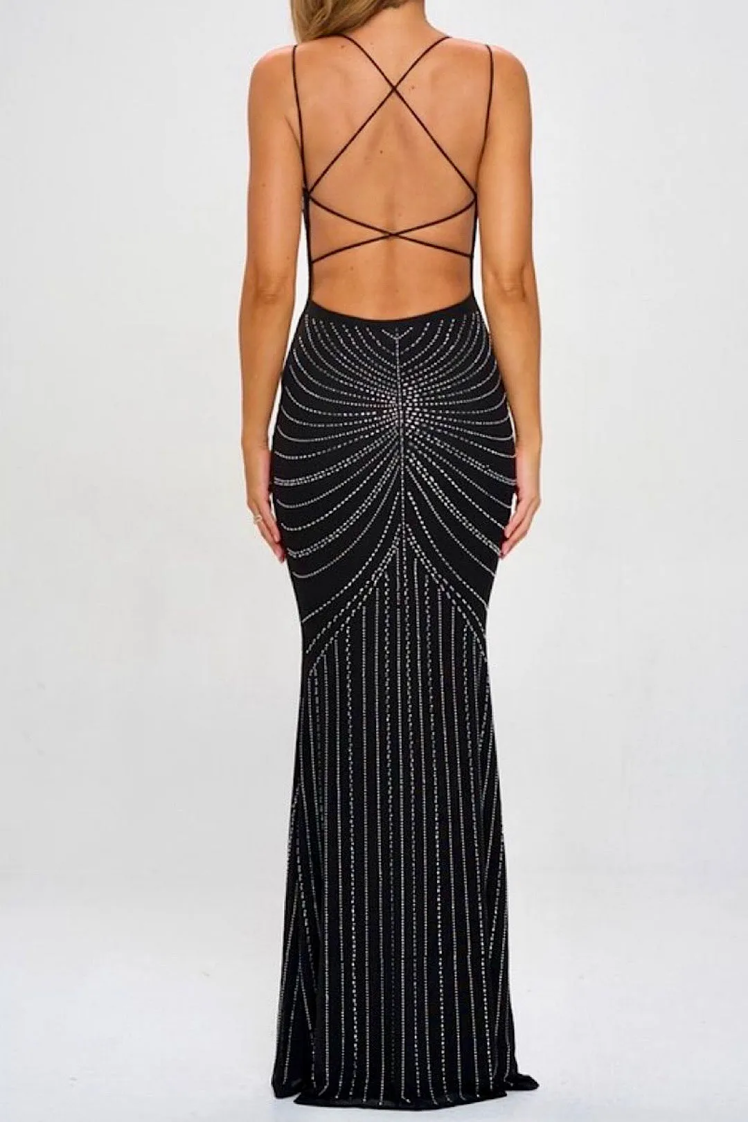 Rhinestone Maxi Dress