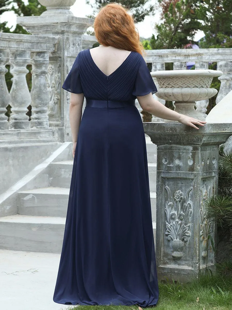 Robes de demoiselle d'honneur en mousseline taille haute élégantes et fluides