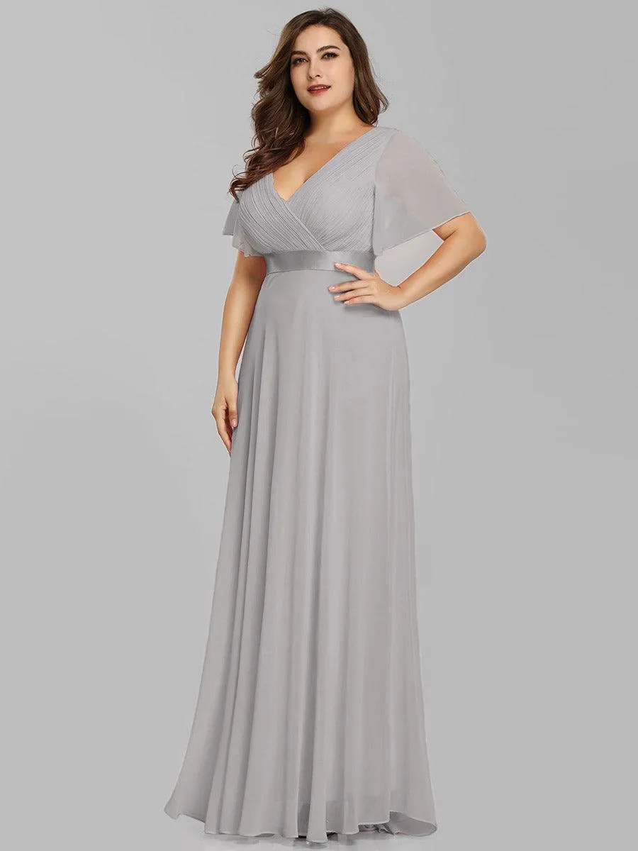 Robes de demoiselle d'honneur en mousseline taille haute élégantes et fluides