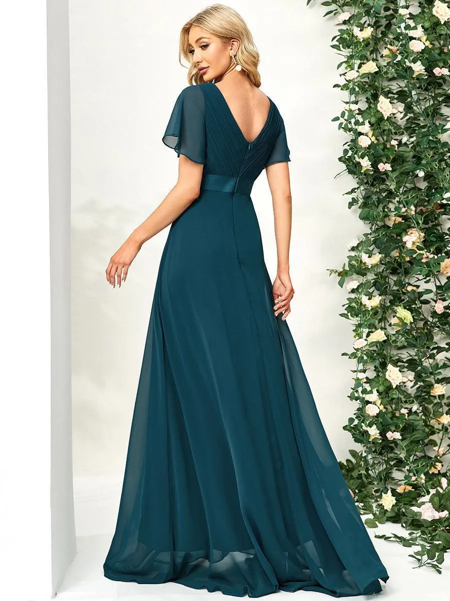 Robes de demoiselle d'honneur en mousseline taille haute élégantes et fluides
