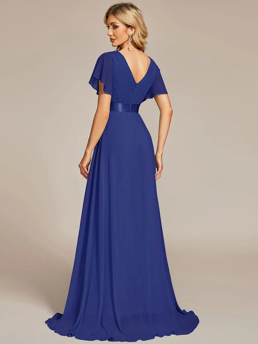 Robes de demoiselle d'honneur en mousseline taille haute élégantes et fluides
