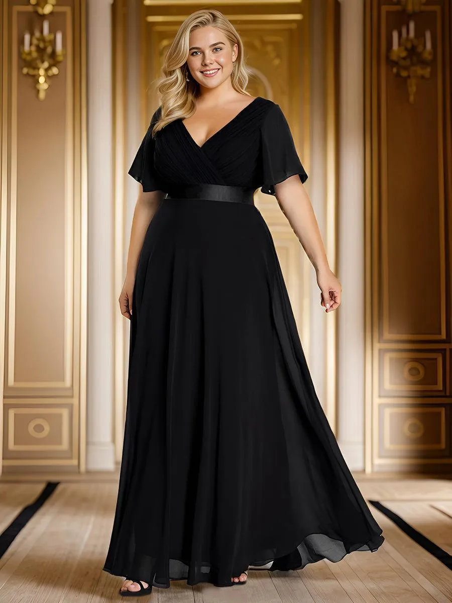 Robes de demoiselle d'honneur en mousseline taille haute élégantes et fluides