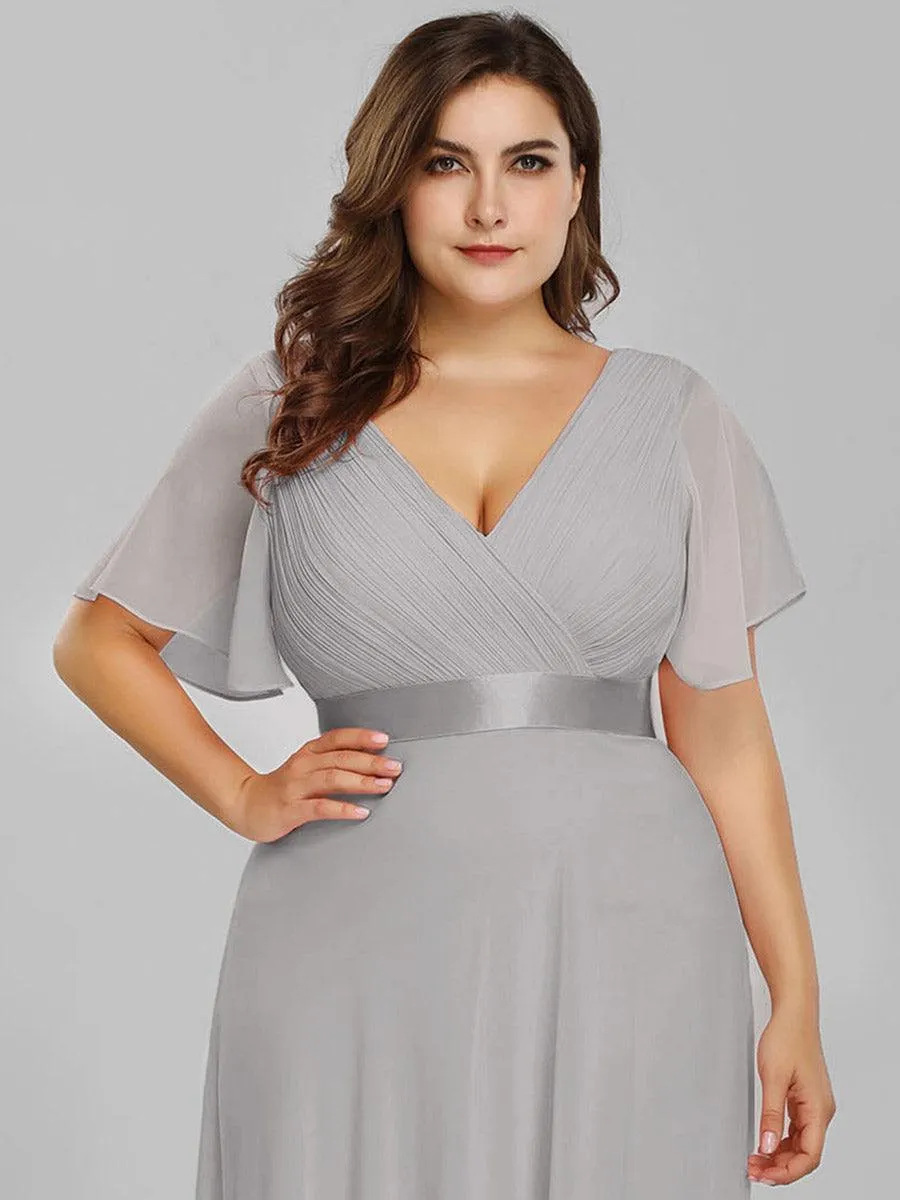Robes de demoiselle d'honneur en mousseline taille haute élégantes et fluides