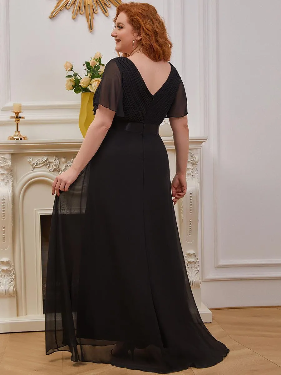 Robes de demoiselle d'honneur en mousseline taille haute élégantes et fluides