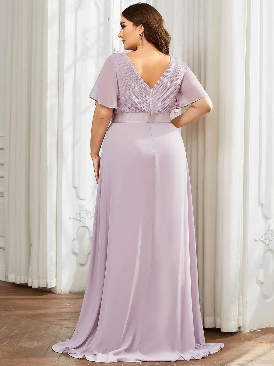 Robes de demoiselle d'honneur en mousseline taille haute élégantes et fluides