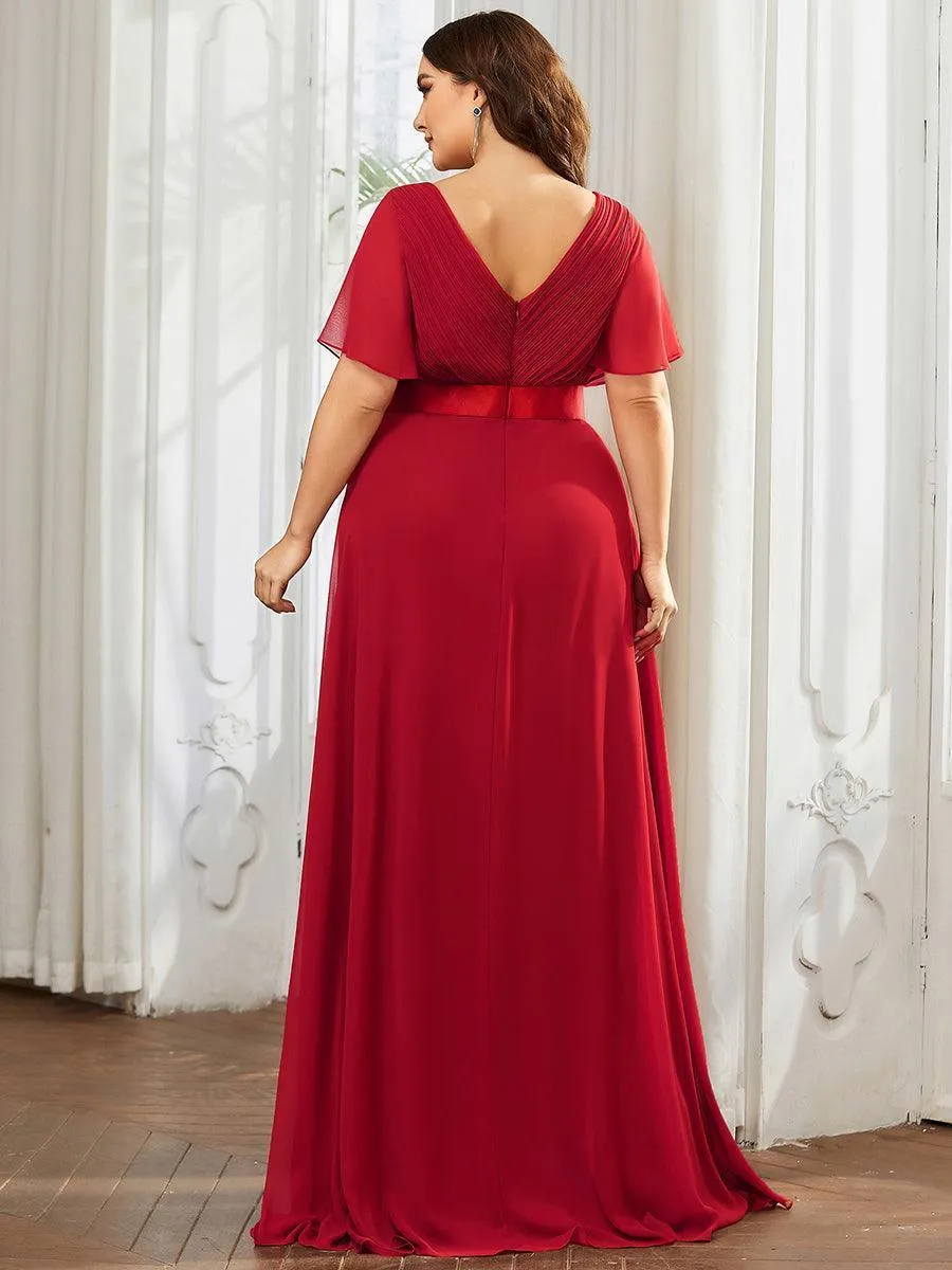 Robes de demoiselle d'honneur en mousseline taille haute élégantes et fluides