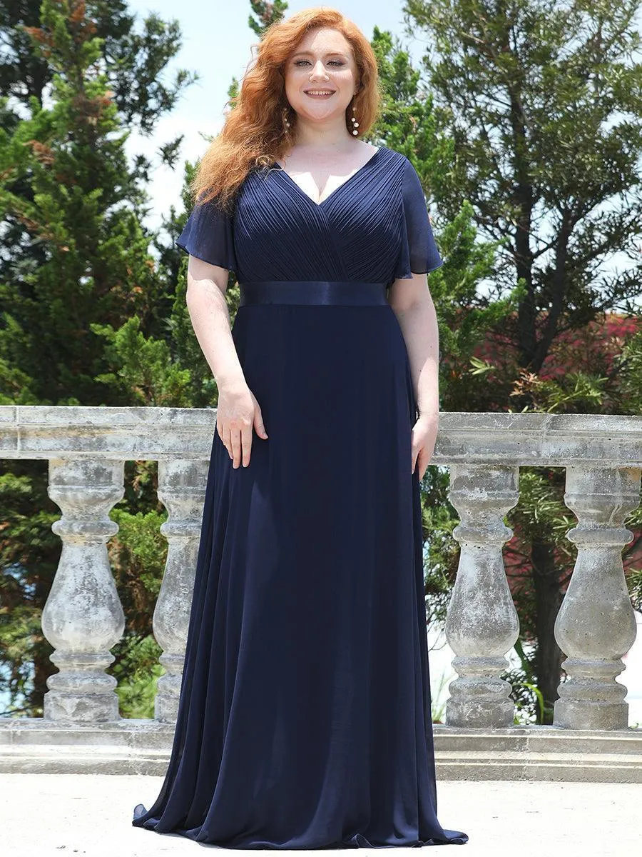Robes de demoiselle d'honneur en mousseline taille haute élégantes et fluides