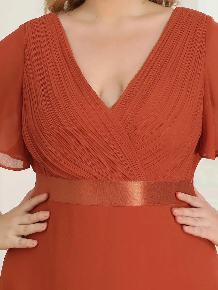 Robes de demoiselle d'honneur en mousseline taille haute élégantes et fluides