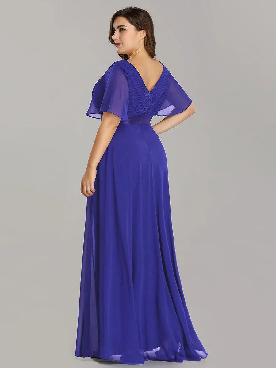 Robes de demoiselle d'honneur en mousseline taille haute élégantes et fluides