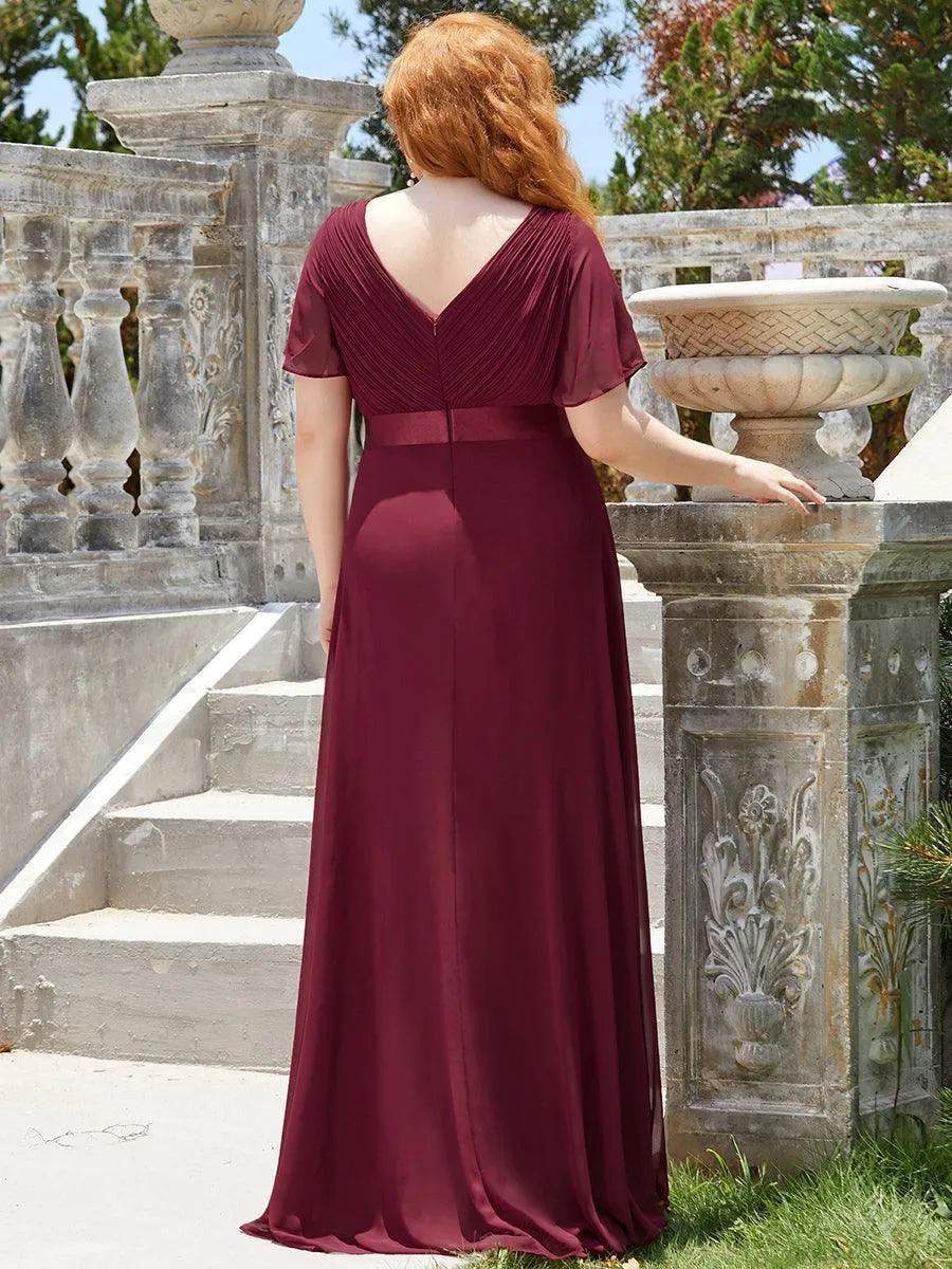 Robes de demoiselle d'honneur en mousseline taille haute élégantes et fluides