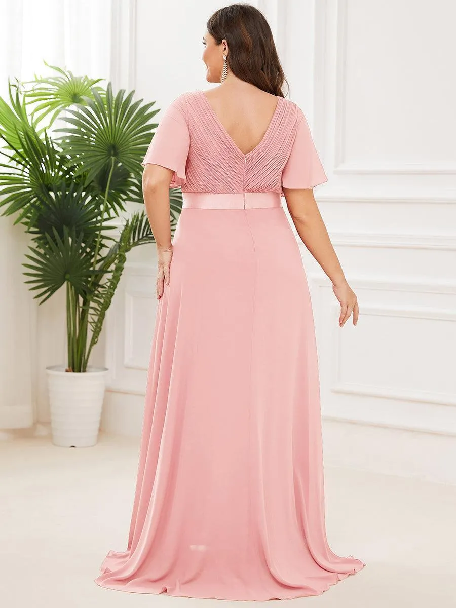 Robes de demoiselle d'honneur en mousseline taille haute élégantes et fluides