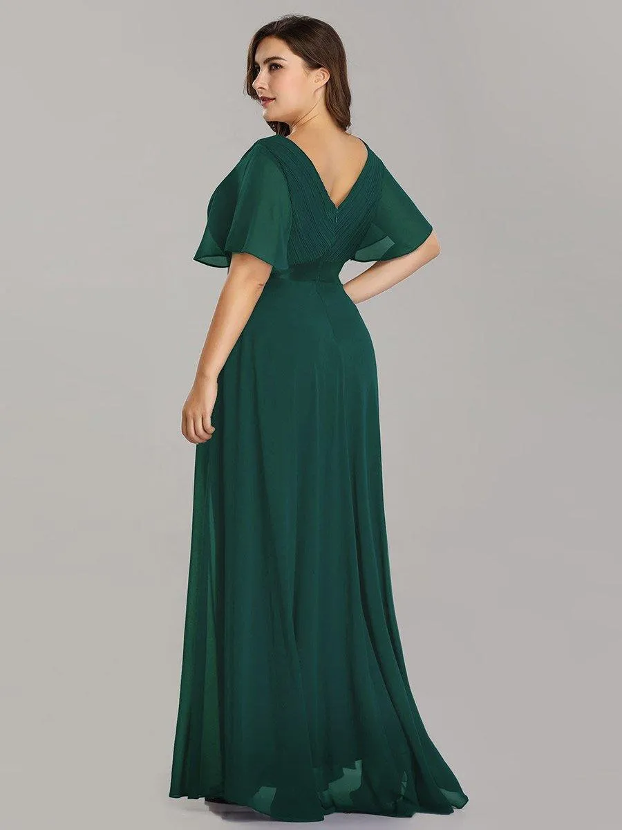 Robes de demoiselle d'honneur en mousseline taille haute élégantes et fluides