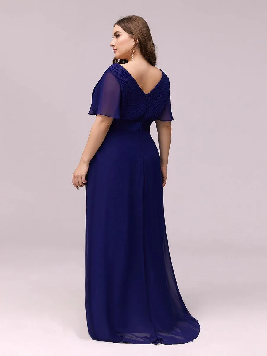 Robes de demoiselle d'honneur en mousseline taille haute élégantes et fluides
