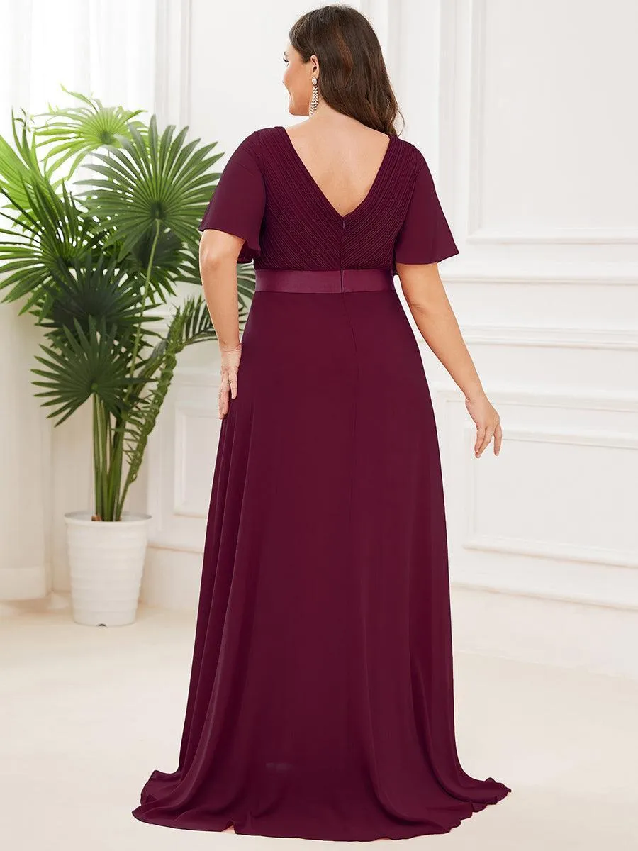 Robes de demoiselle d'honneur en mousseline taille haute élégantes et fluides