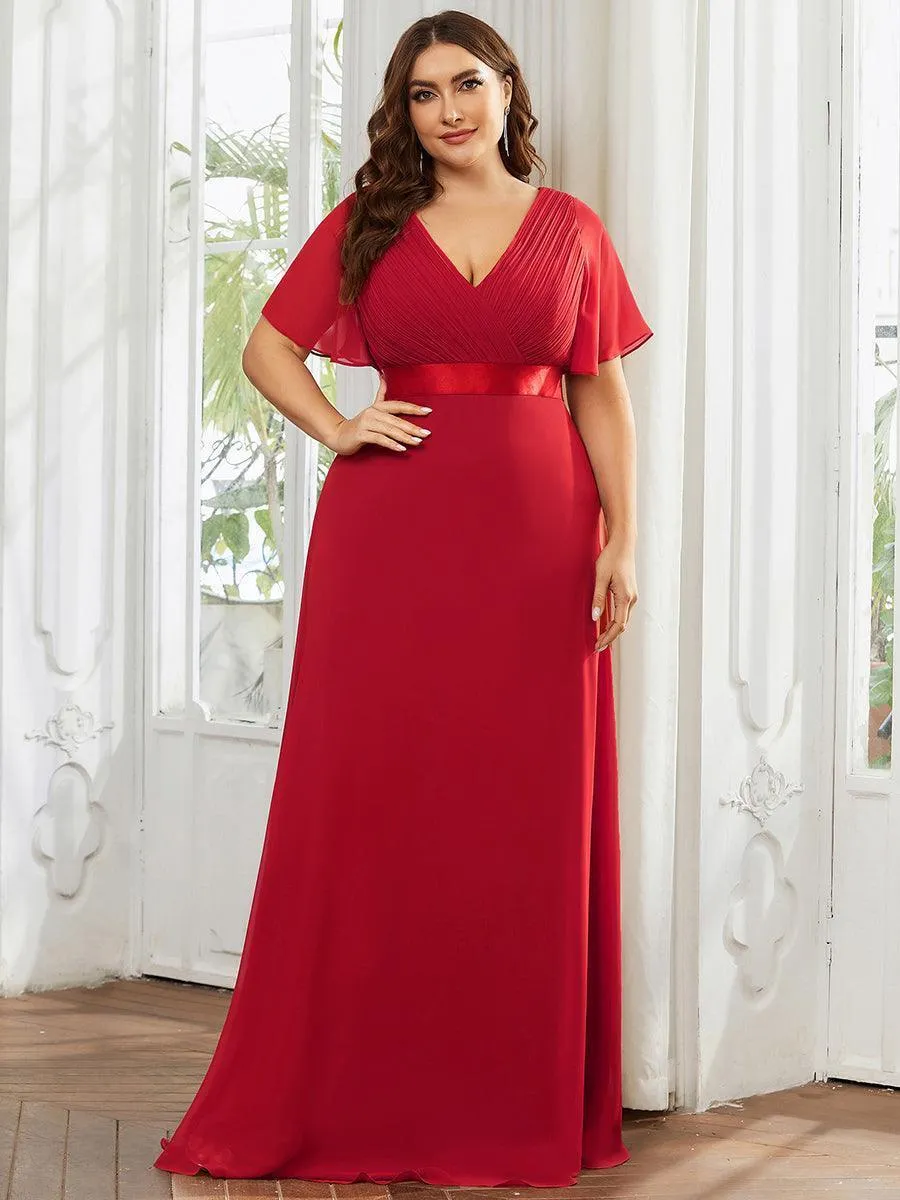 Robes de demoiselle d'honneur en mousseline taille haute élégantes et fluides