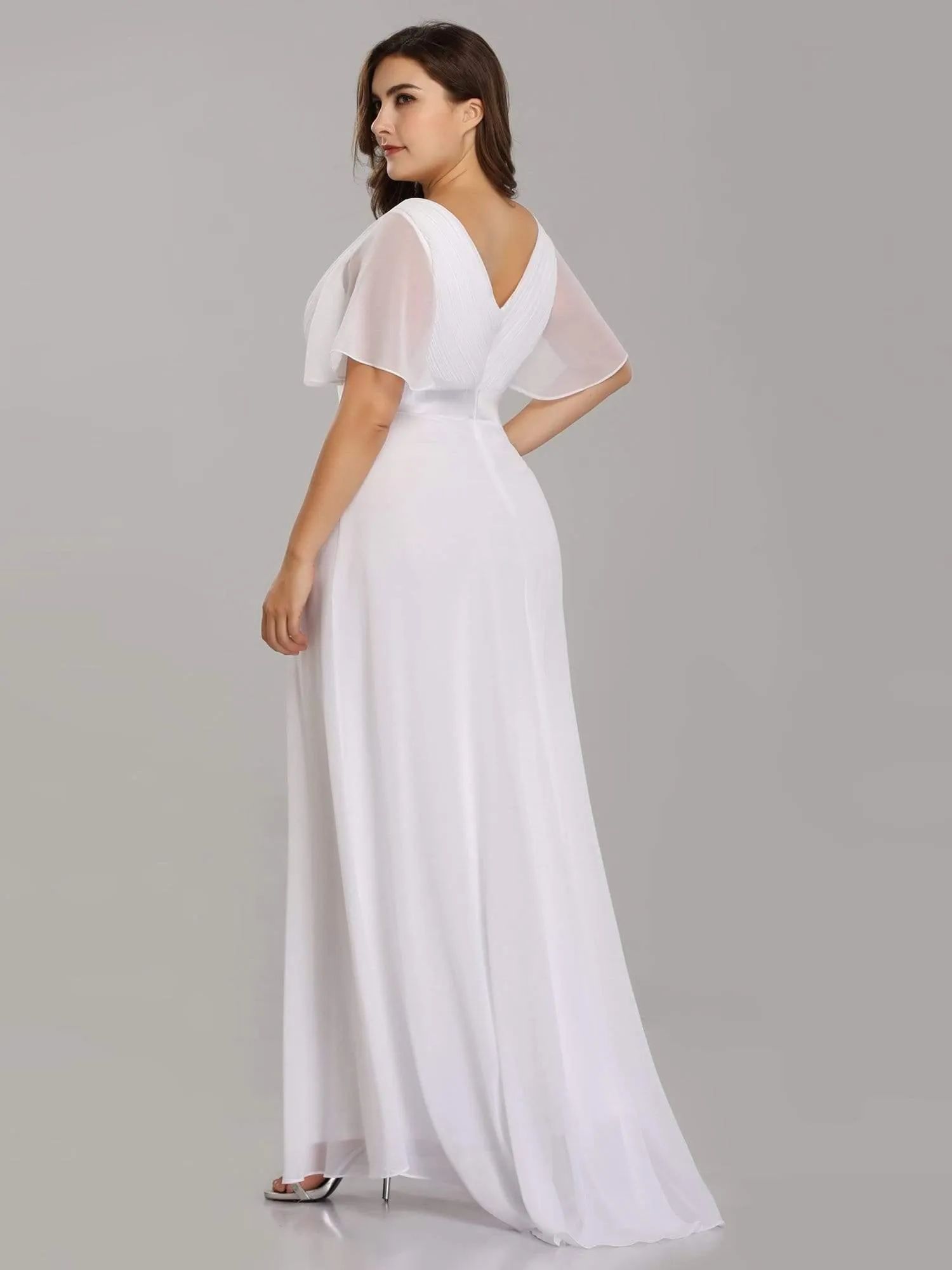 Robes de demoiselle d'honneur en mousseline taille haute élégantes et fluides