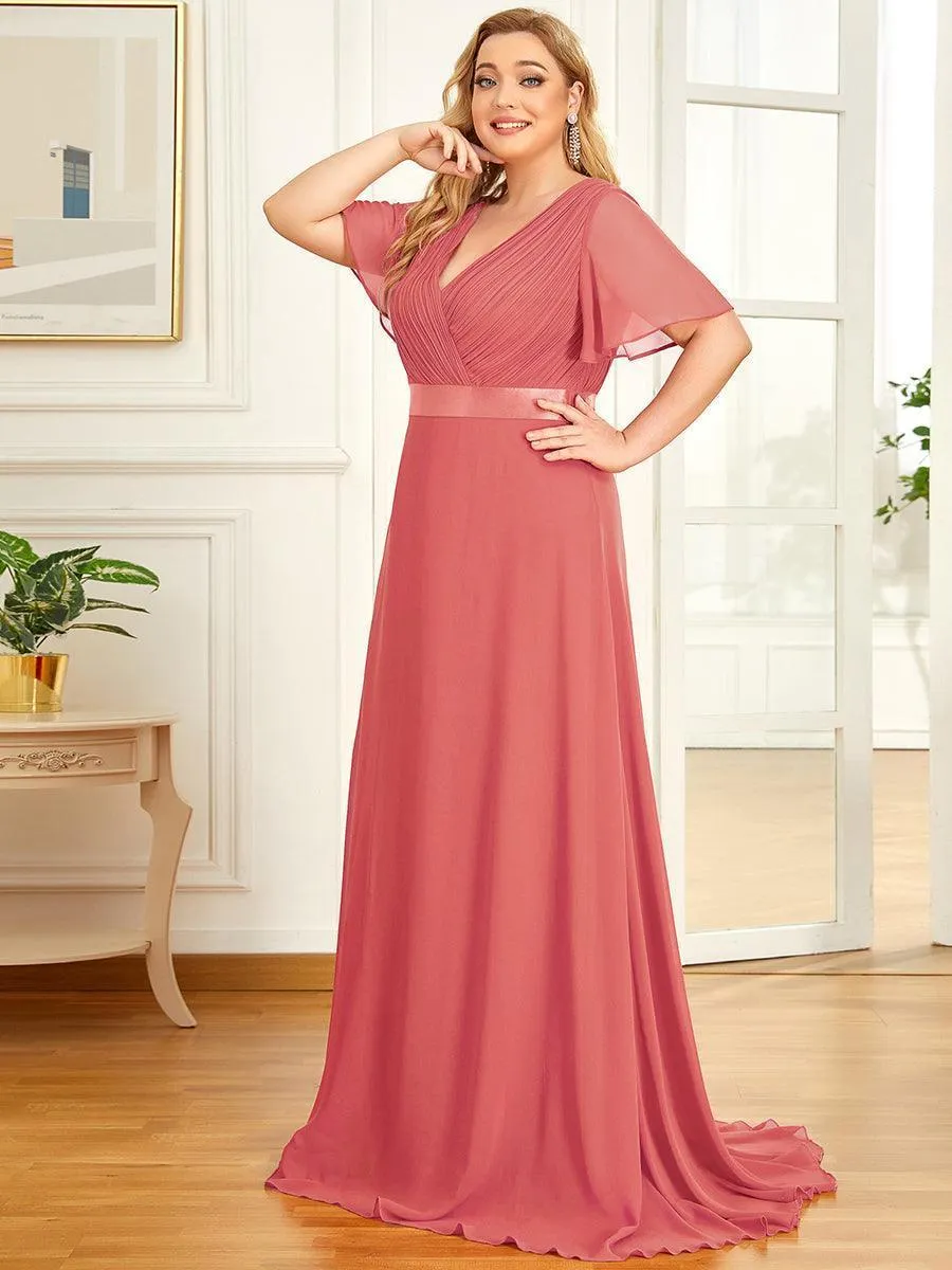 Robes de demoiselle d'honneur en mousseline taille haute élégantes et fluides