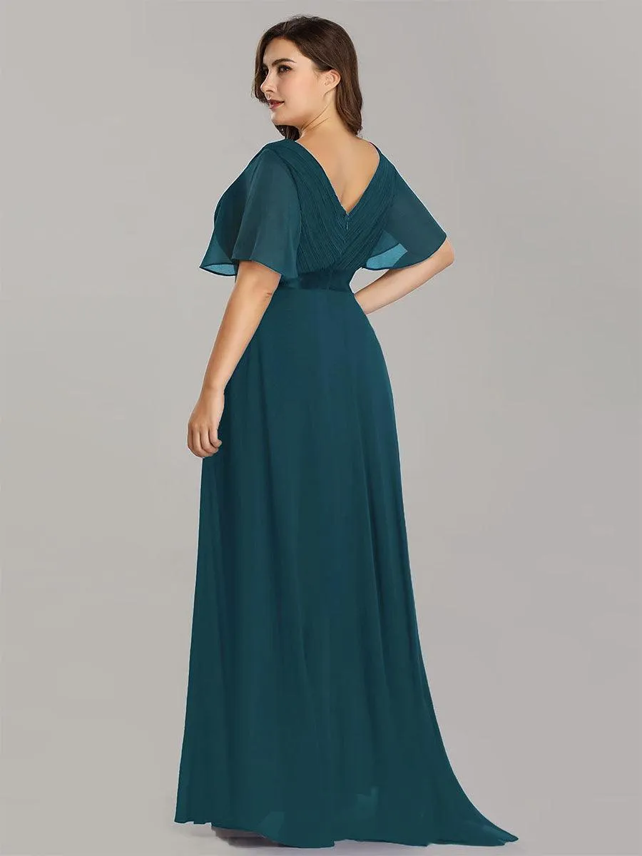 Robes de demoiselle d'honneur en mousseline taille haute élégantes et fluides