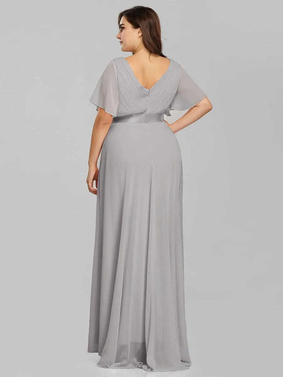 Robes de demoiselle d'honneur en mousseline taille haute élégantes et fluides