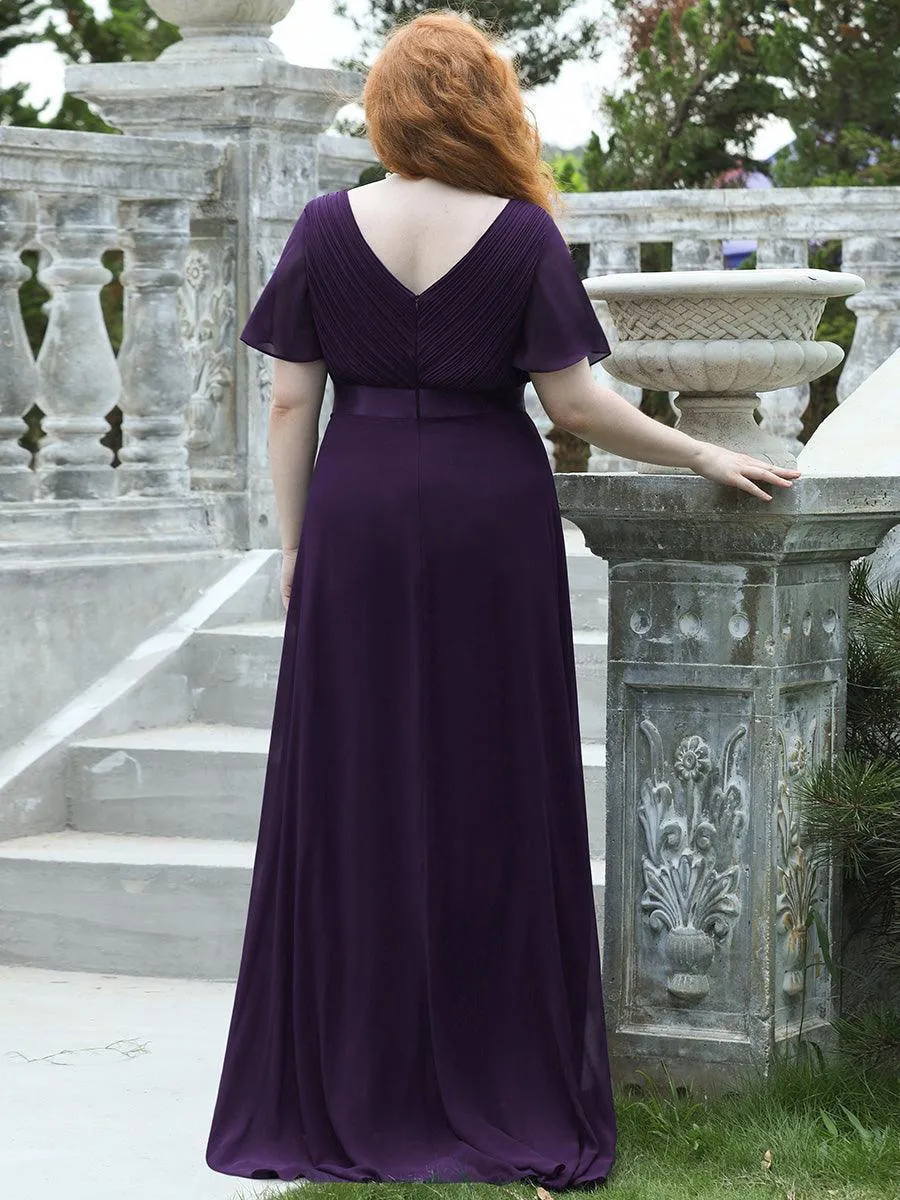 Robes de demoiselle d'honneur en mousseline taille haute élégantes et fluides