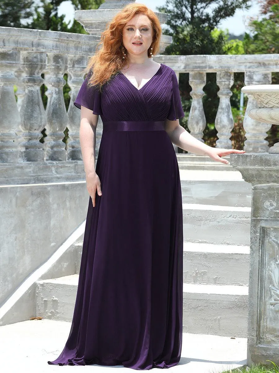 Robes de demoiselle d'honneur en mousseline taille haute élégantes et fluides