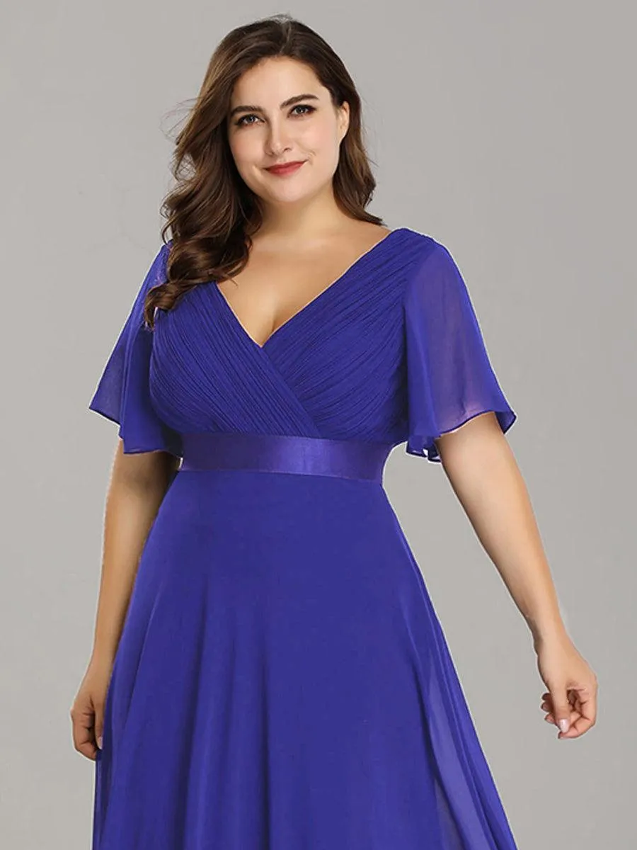 Robes de demoiselle d'honneur en mousseline taille haute élégantes et fluides