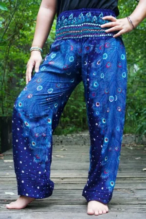Royal Blue Peacock Pants