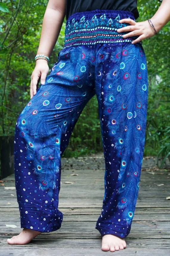 Royal Blue Peacock Pants
