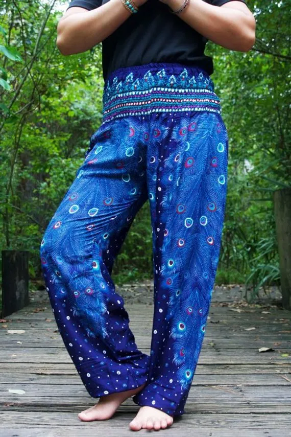 Royal Blue Peacock Pants