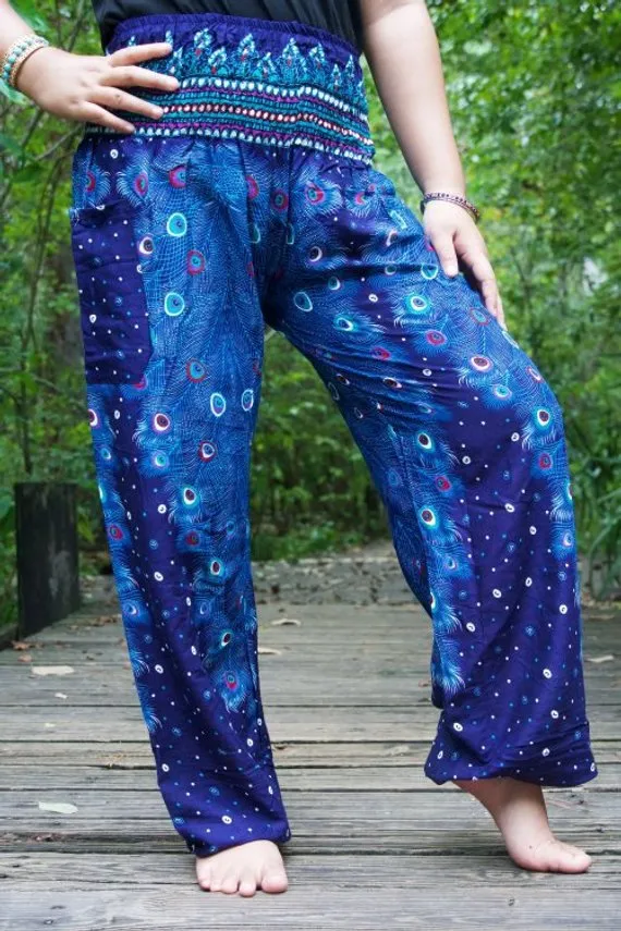 Royal Blue Peacock Pants