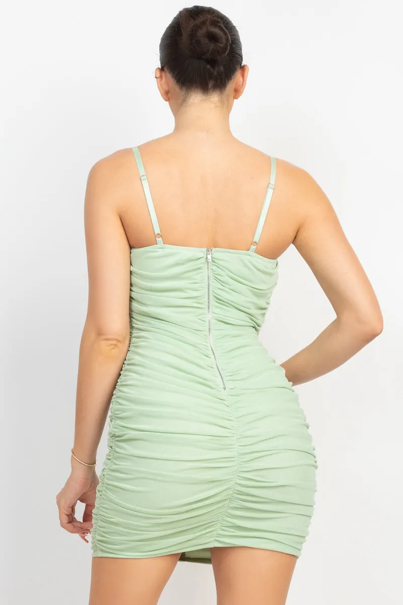 Ruched Cami Mini Dress