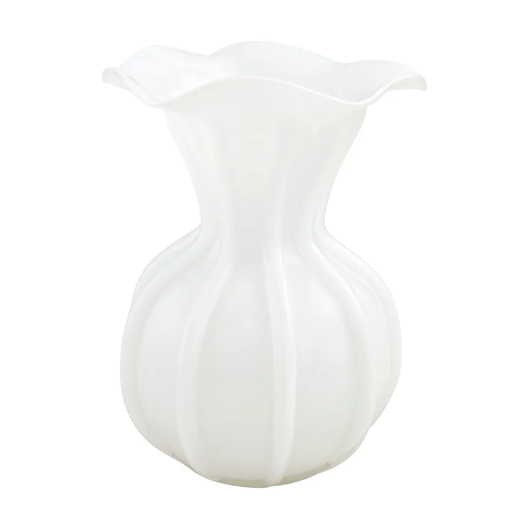 Ruffled Glass Vase