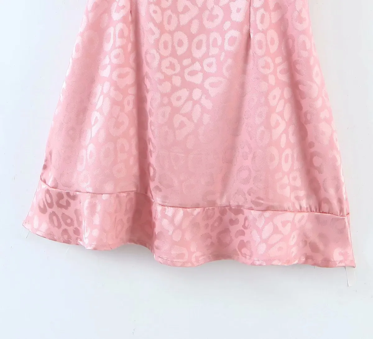 Ruffled Puff Sleeve Lace-up Backless Satin Mini Dresses