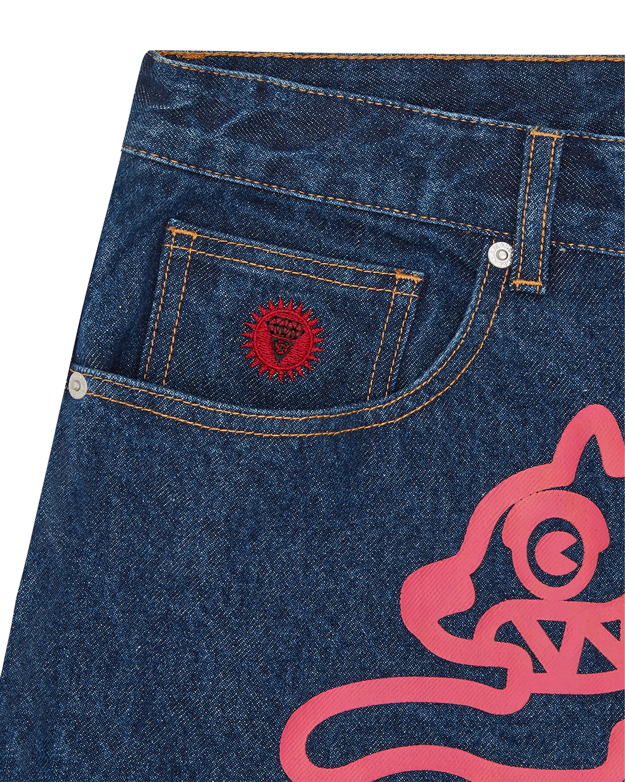 Running Dog Denim Shorts