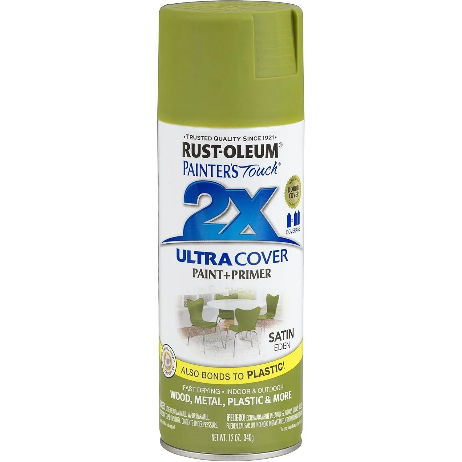 Rust-Oleum 257418 2X Spray Paint & Primer 340grams | SATIN EDEN