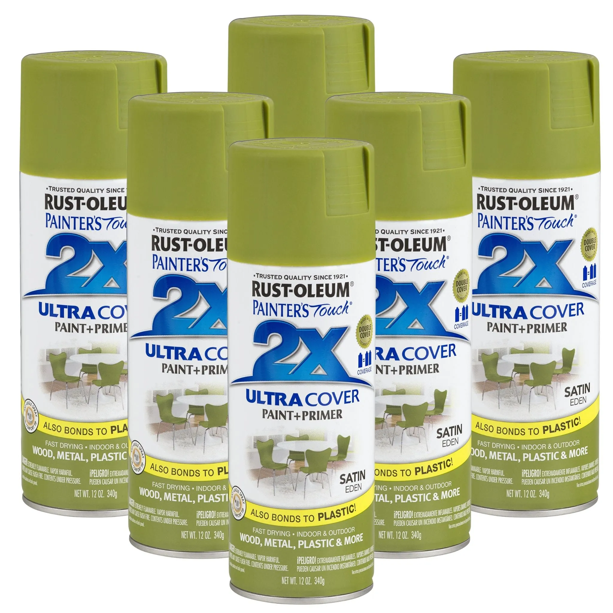 Rust-Oleum 257418 2X Spray Paint & Primer 340grams | SATIN EDEN