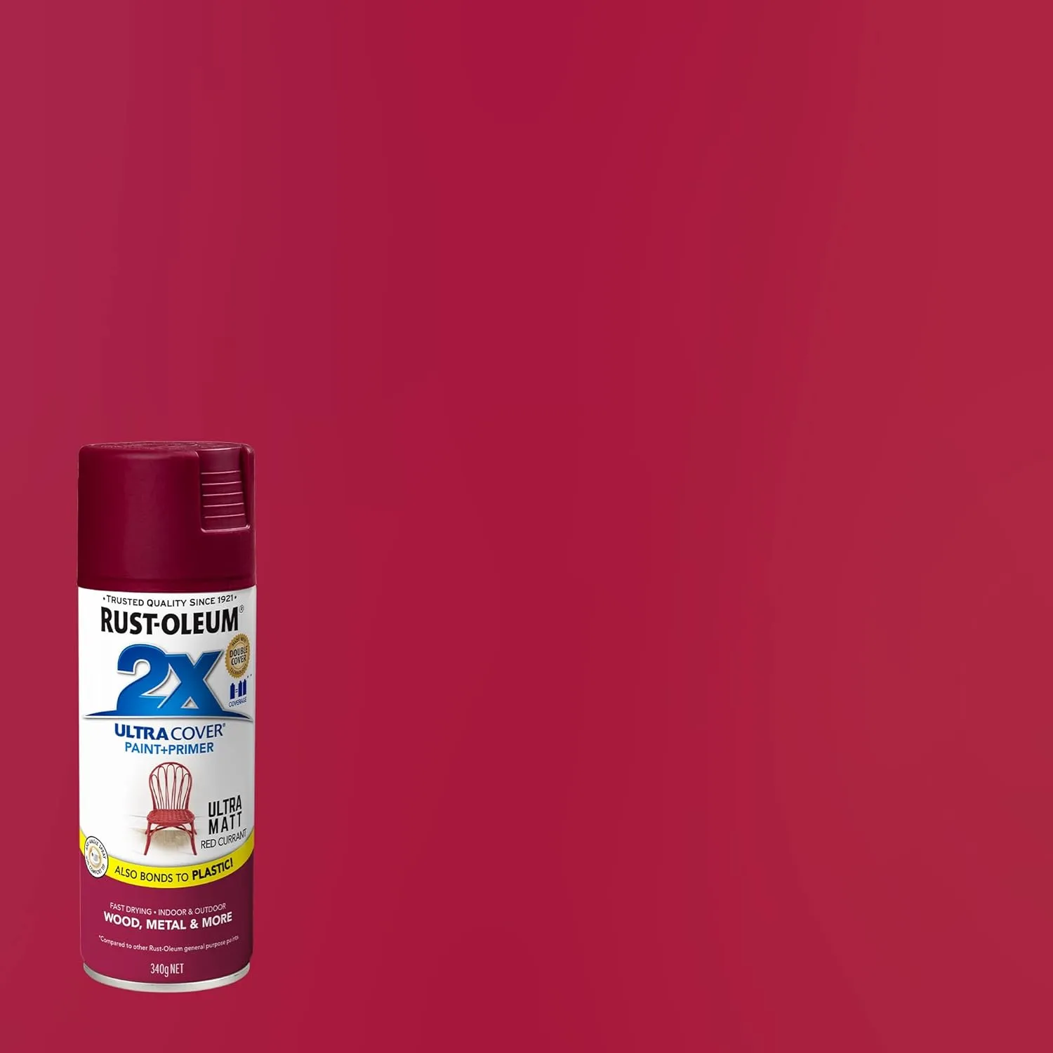Rust Oleum 2X Ultra Cover Matt Spray, Red Currant, 340 g,  357853 (6 cans)