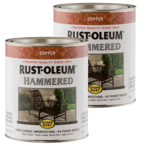 Rustoleum Stops Rust Hammered Paint - 946ml (2 TINS) - Copper