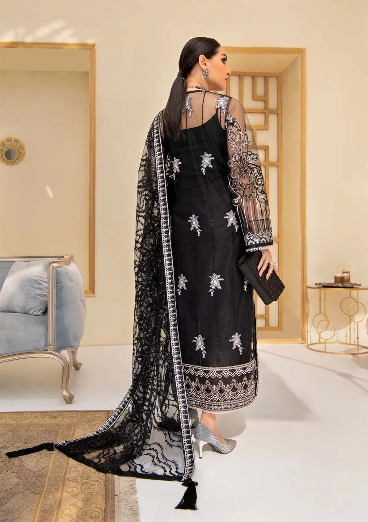 RÊVEUSE - LOOK 06 | AIK Atelier Reveuse Spring 2021 Collection - Organza & Tule | Unstitched mbroidered Net Suits