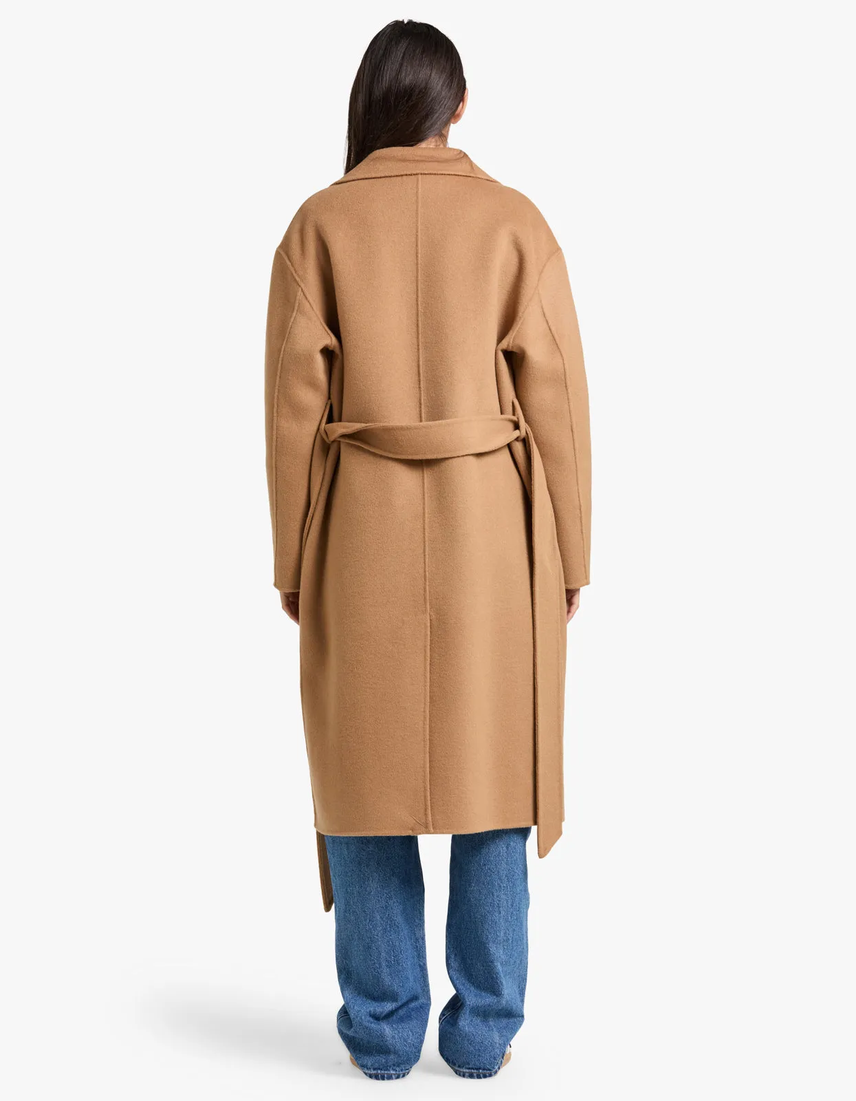 Sadie Single Breasted Wool Coat - Camel