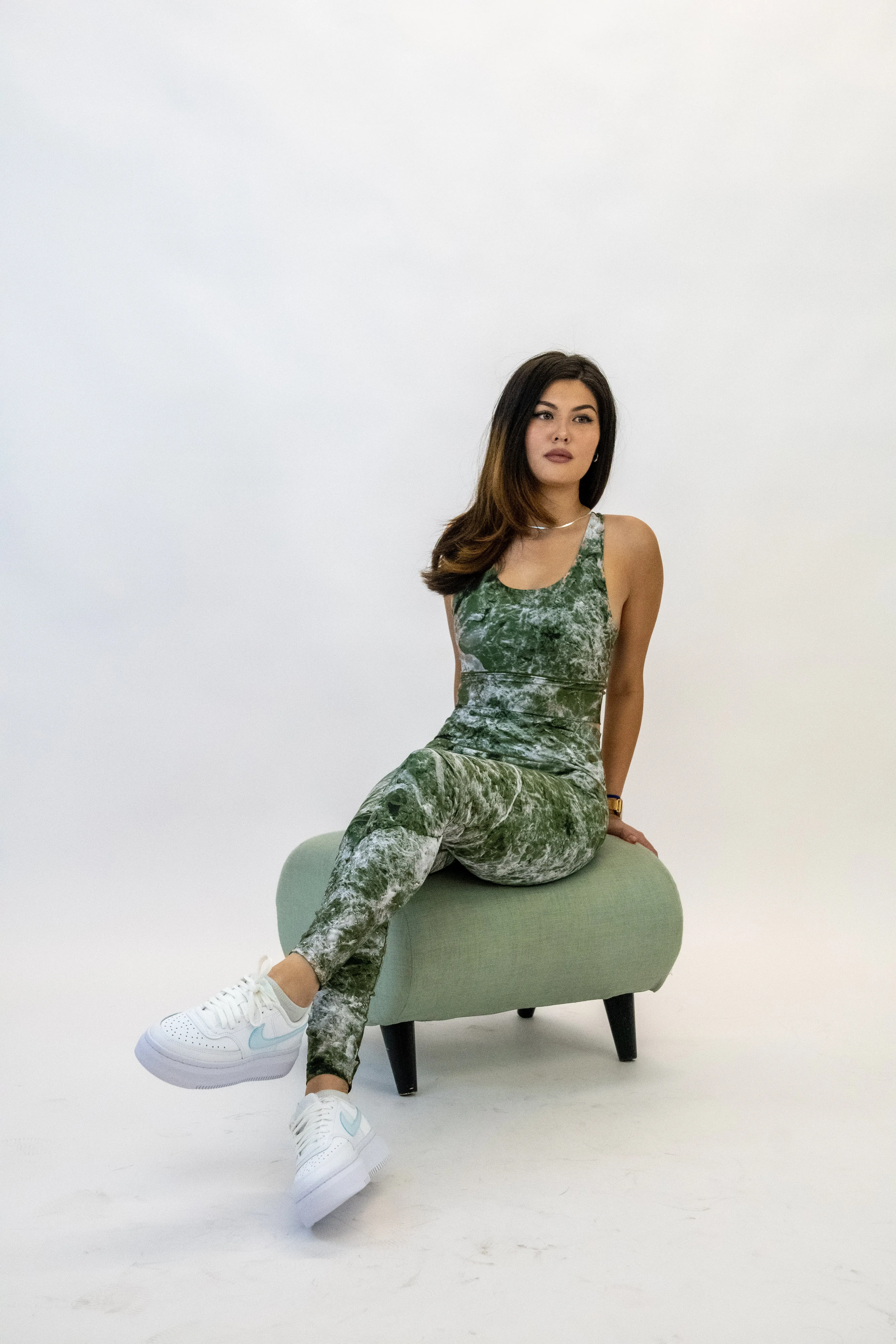 Sage Marble Yoga Pants